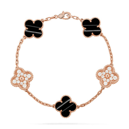 [Avelora]LUCKY CLOVER 5-MOTIF BRACELET - PULSE STONE COLLECTION