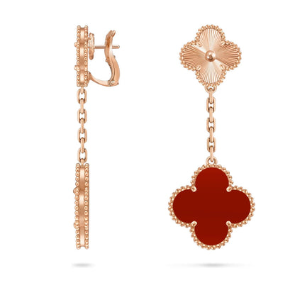 [Avelora]CLOVER DUAL-MOTIF STATEMENT STUD EARRINGS - DOUBLE-CHARM COLLECTION