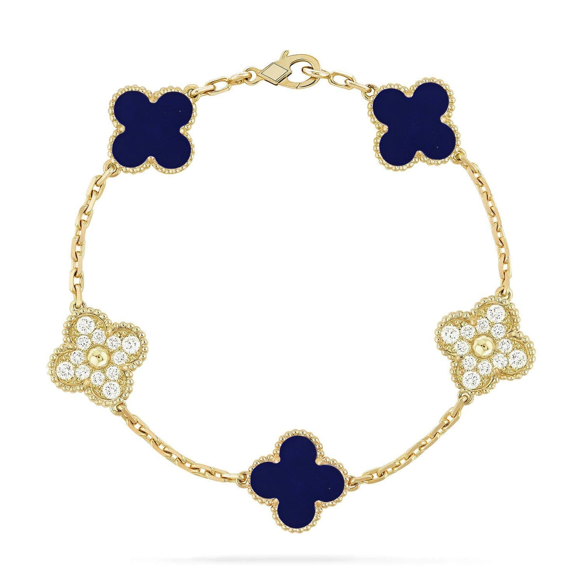 [Avelora Jewelry ]CLOVER 5 MOTIF LAPIS LAZULI BRACELET COLLECTION