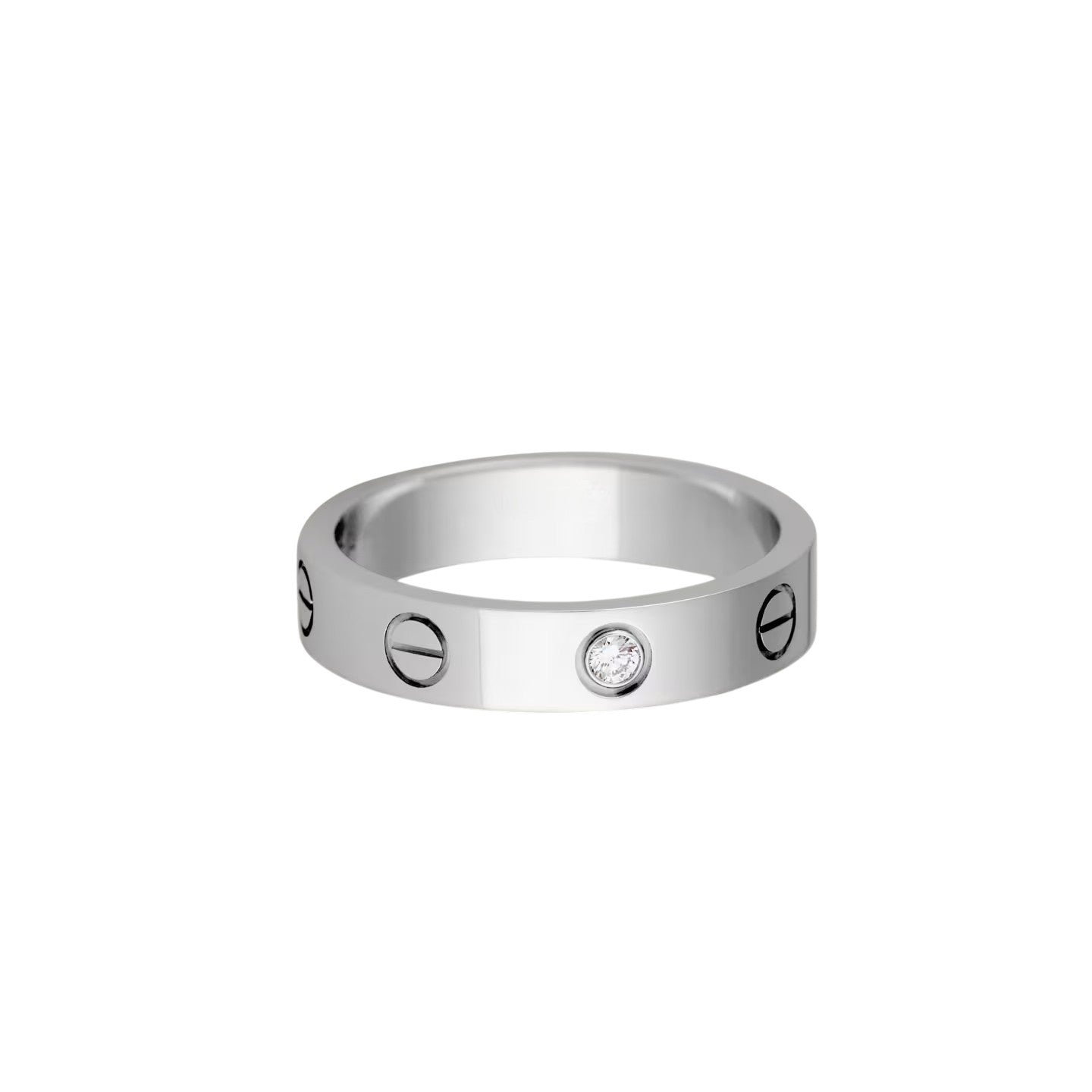 [Avelora]LOVE 4MM 1 DIAMOND RING