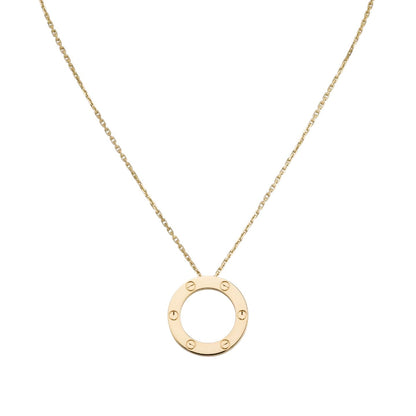 [Avelora]LOVE LARGE CIRCULAR PENDANT NECKLACE