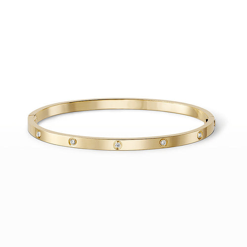 [Avelora]LOVE 3.65MM SMALL MODEL BANGLE - 10-DIAMOND