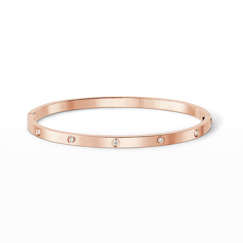 [Avelora]LOVE 3.65MM SMALL MODEL BANGLE - 10-DIAMOND