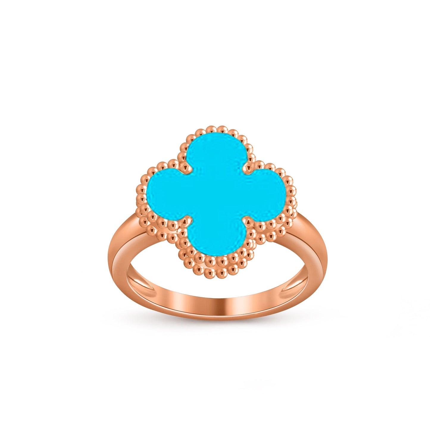 [Avelora]LUCKY CLOVER VINTAGE ROSE GOLD RING COLLECTION