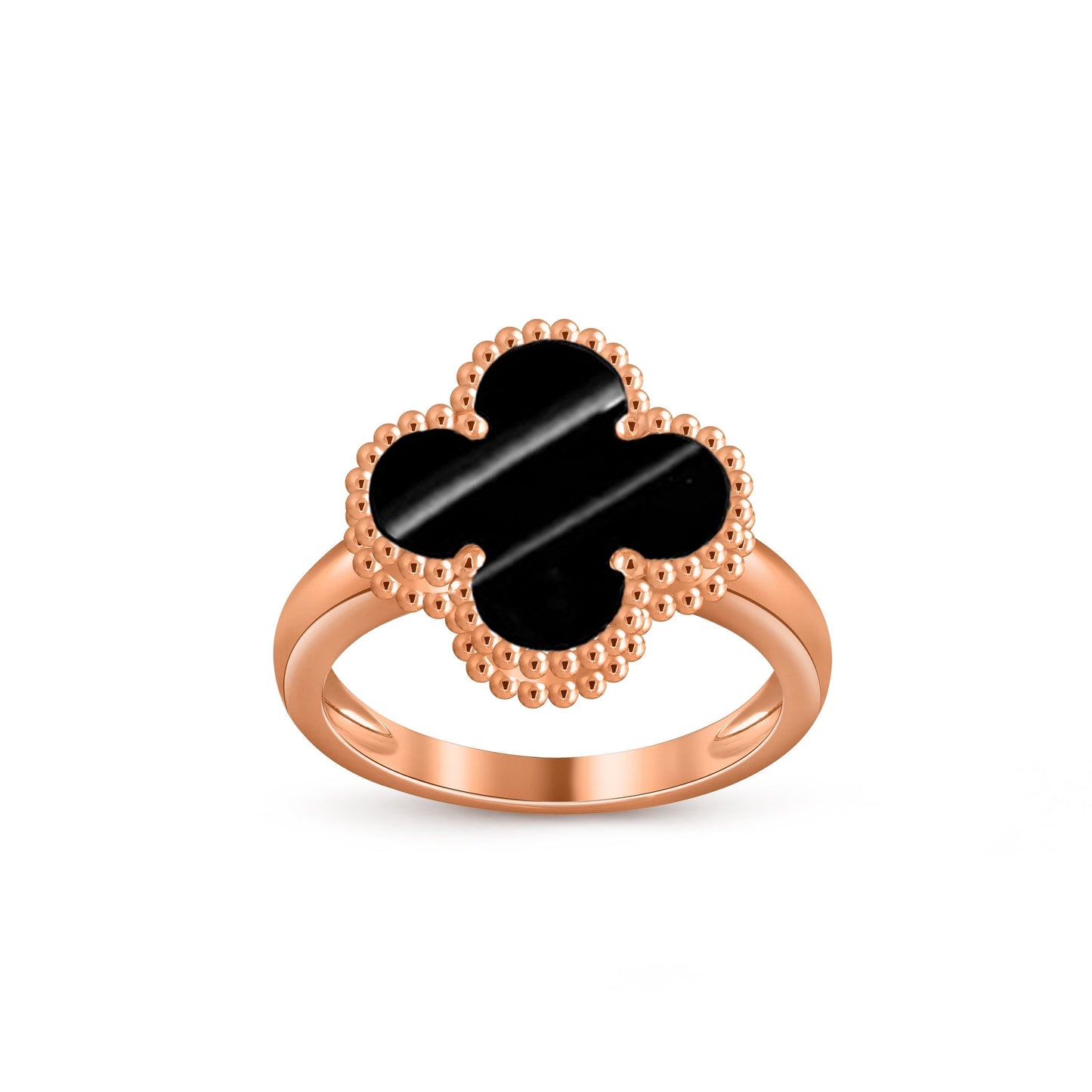 [Avelora]LUCKY CLOVER VINTAGE ROSE GOLD RING COLLECTION