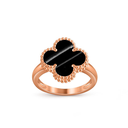 [Avelora]LUCKY CLOVER VINTAGE ROSE GOLD RING COLLECTION