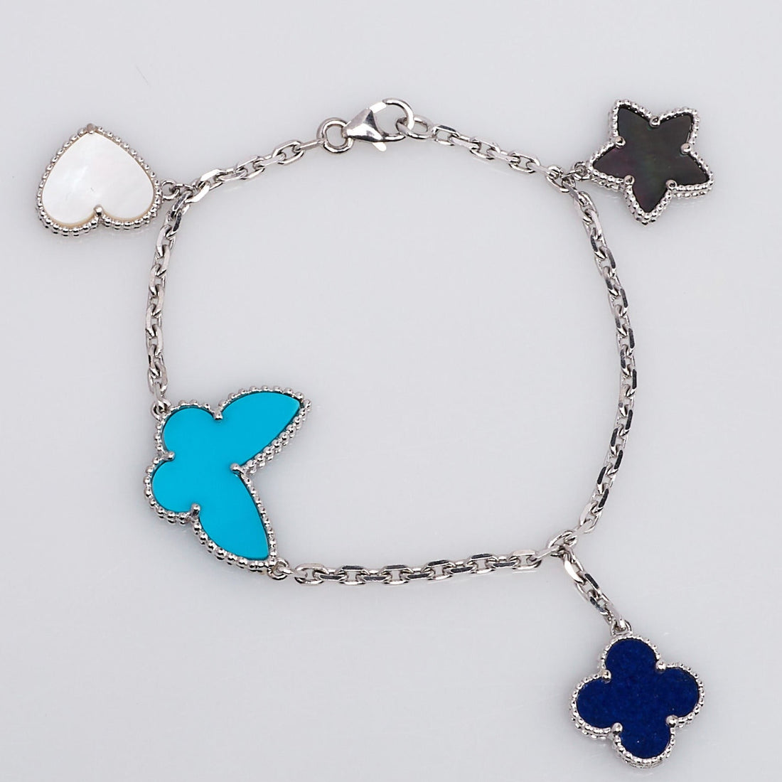 [Avelora Jewelry ]LUCKY SPRING SILVER BRACELET 4 MOTIF