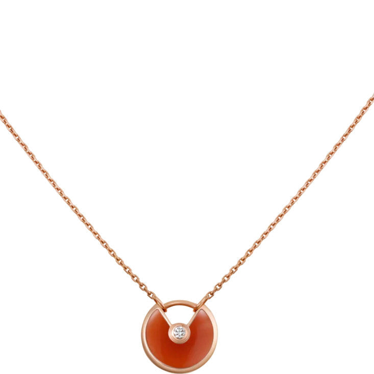 [Avelora Jewelry ]AMULETTE GOLD CARNELIAN ONYX NECKLACE