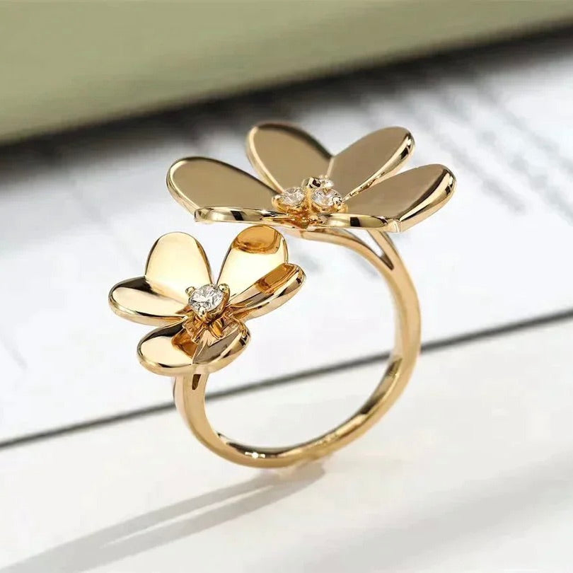 [Avelora Jewelry ]CLOVER COMOS GOLD DIAMOND RING