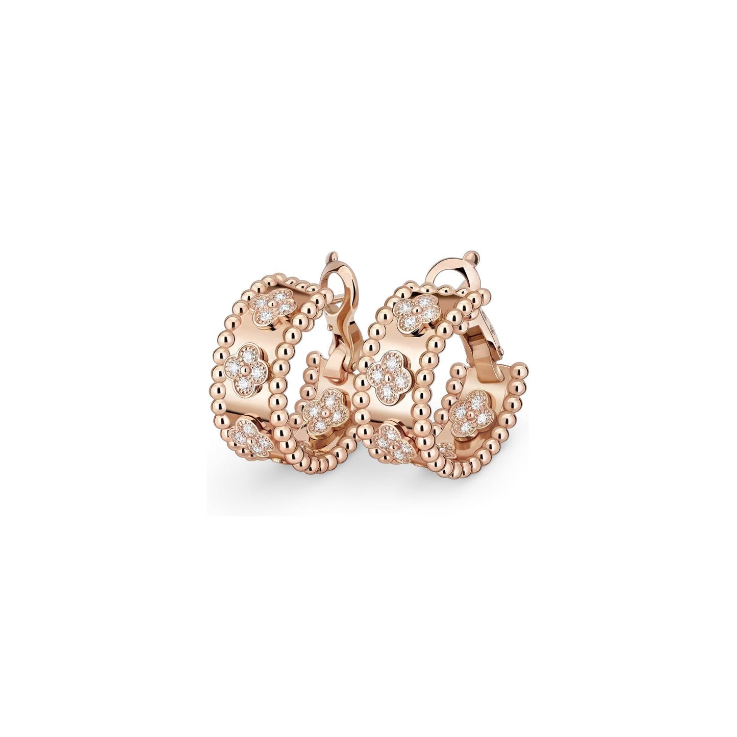 [Avelora]KALEIDOSCOPE CLOVER HOOP EARRINGS