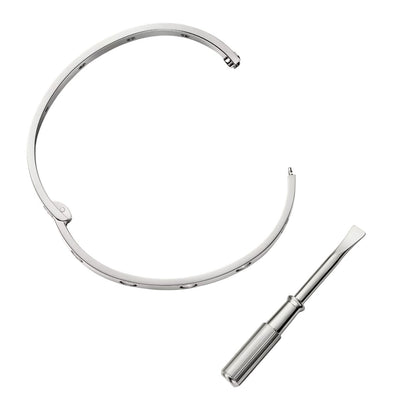 [Avelora]CLASSIC 6.1MM LOVE SINGLE-SCREW CLOSURE BANGLE - 10-DIAMOND