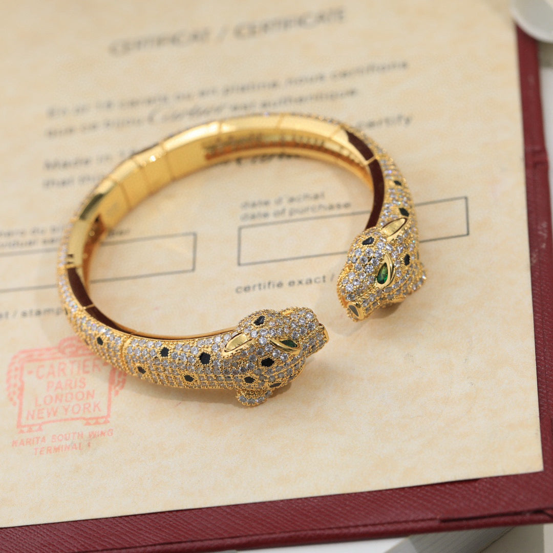 Avelora FULL-PAVÉ PANTHER WRAP BANGLE product view 8