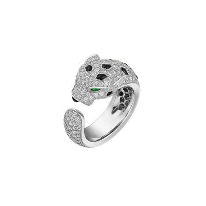 [Avelora]PANTHÈRE DE DIAMOND HALF-PAVÉ MEDIUM RING