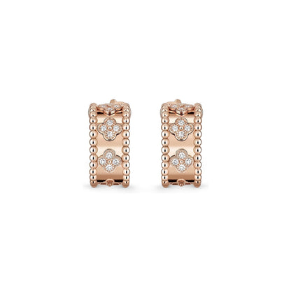 [Avelora]KALEIDOSCOPE CLOVER HOOP EARRINGS