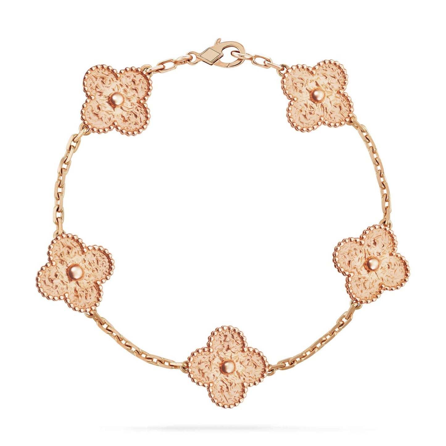 [Avelora]LUCKY CLOVER 5-MOTIF BRACELET - BRONZING