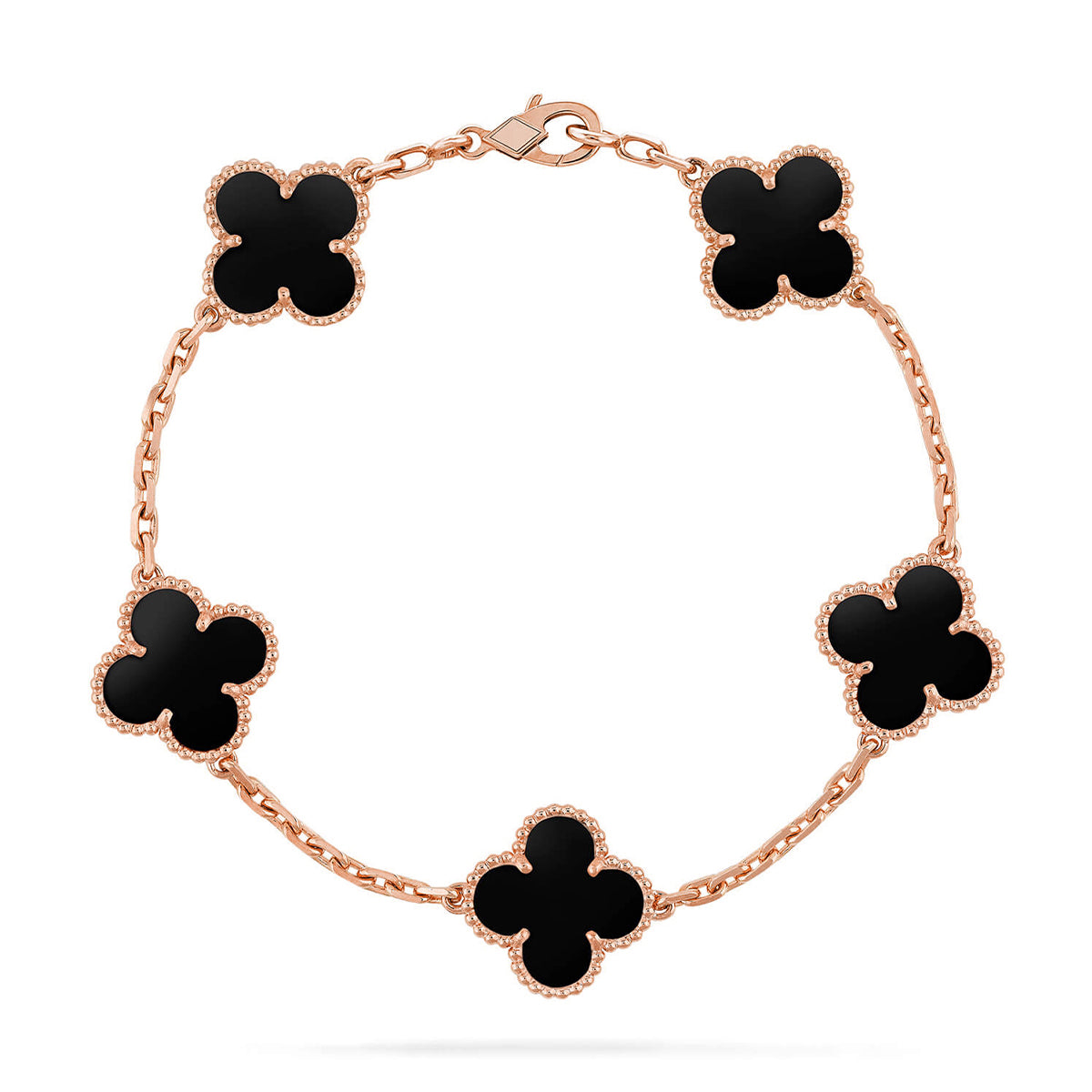 [Avelora Jewelry ] CLOVER 5 MOTIF ONYXS BRACELET COLLECTION