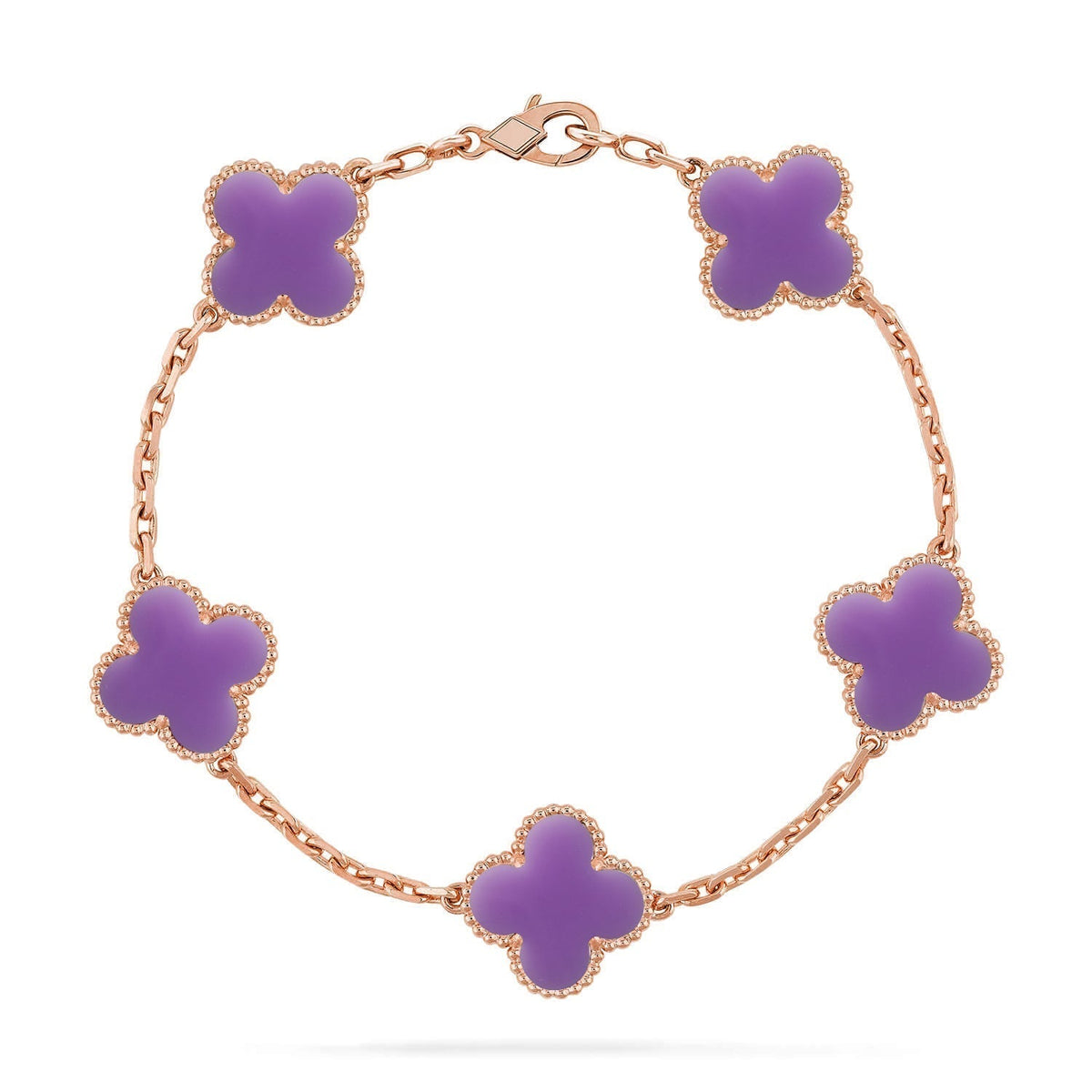 [Avelora Jewelry ]CLOVER 5 MOTIF LIGHT PURPLE BRACELET COLLECTION