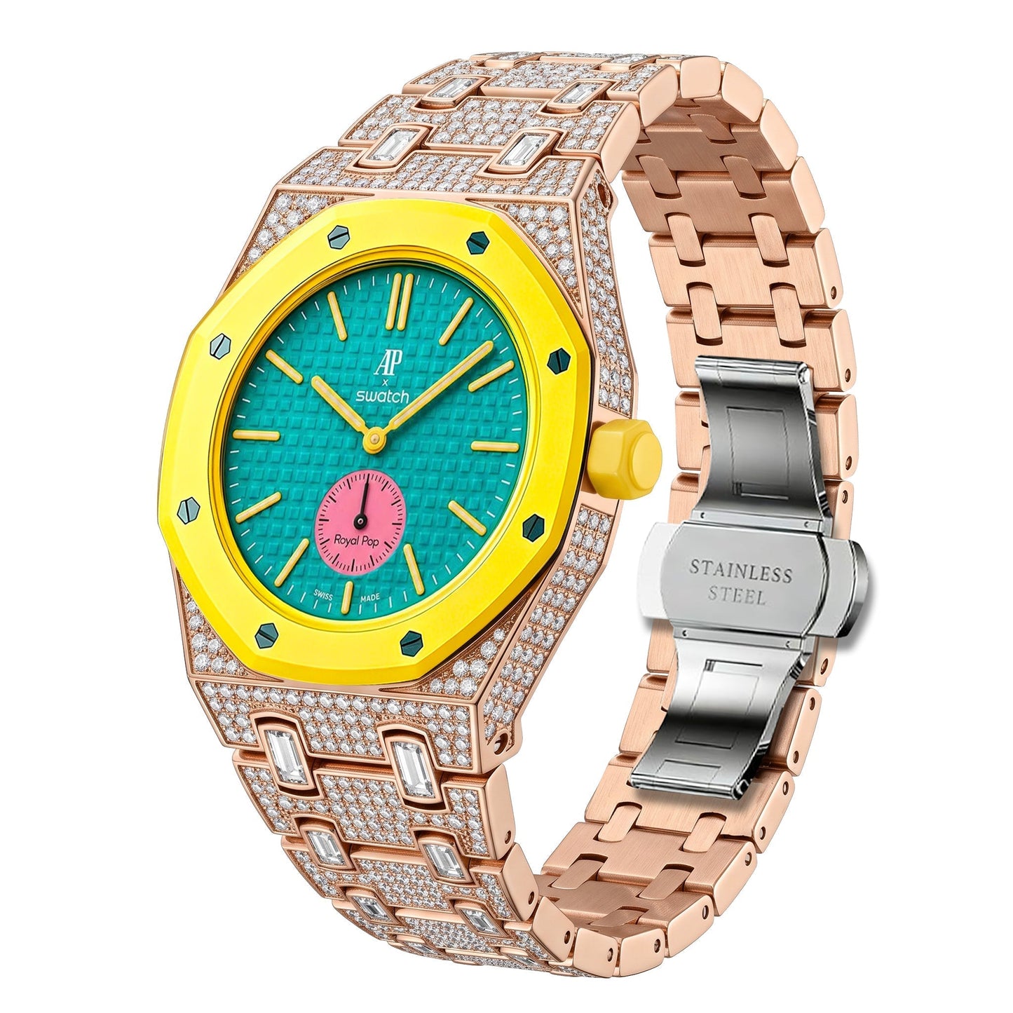 [Avelora]Royal Oak Pop Exclusive Bioceramic Case & Bioceramic Strap Full Diamond