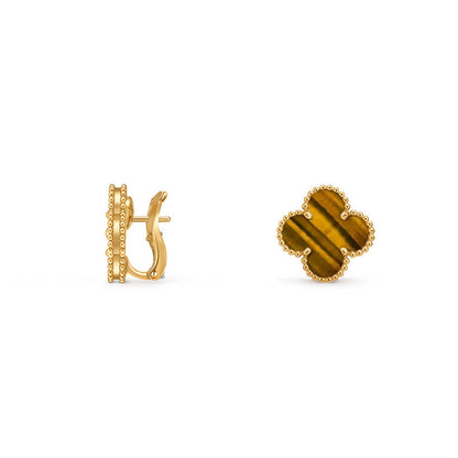[Avelora]15MM CLOVER FLOWER STUD EARRINGS GOLD COLLECTION