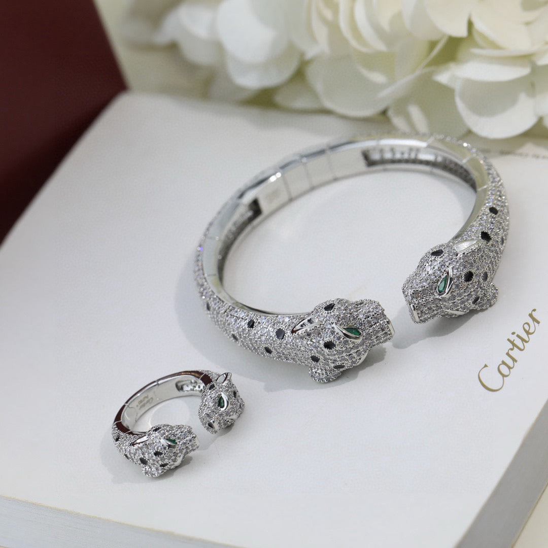 Avelora FULL-PAVÉ PANTHER WRAP BANGLE product view 2