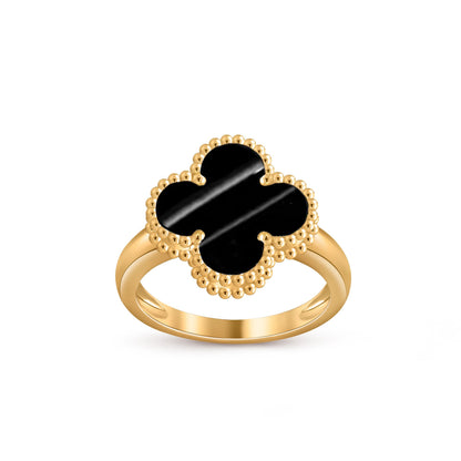 [Avelora]LUCKY CLOVER VINTAGE GOLD RING COLLECTION