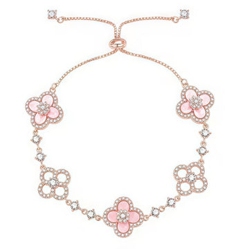 [Avelora Jewelry ]CLOVER 5 MOTIF PINK BLUE RED WHITE BRACELET