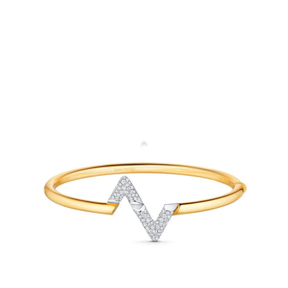 [Avelora]VOLTE UPSITE DOWN GOLD DIAMOND BRACELET