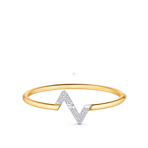 [Avelora]VOLTE UPSITE DOWN GOLD DIAMOND BRACELET