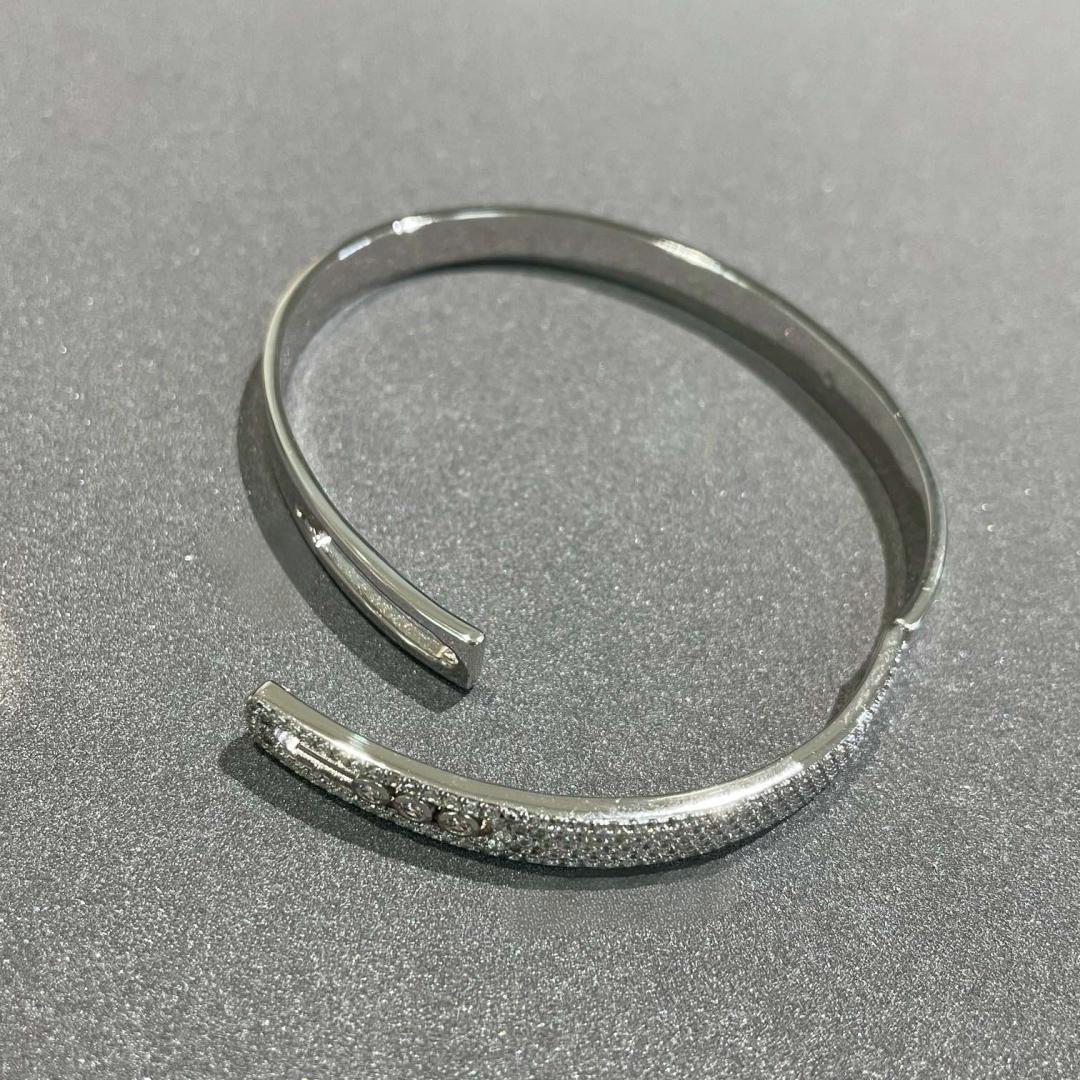 [Avelora Jewelry]Move Noa Rose Gold Pavé Diamond Bangle Bracelet