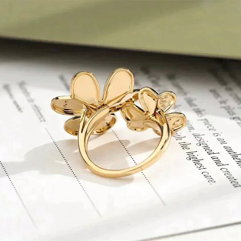 [Avelora Jewelry ]CLOVER COMOS GOLD DIAMOND RING