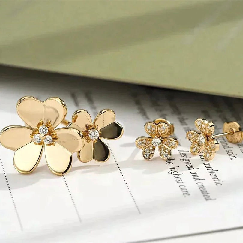 [Avelora Jewelry ]CLOVER COMOS GOLD DIAMOND RING