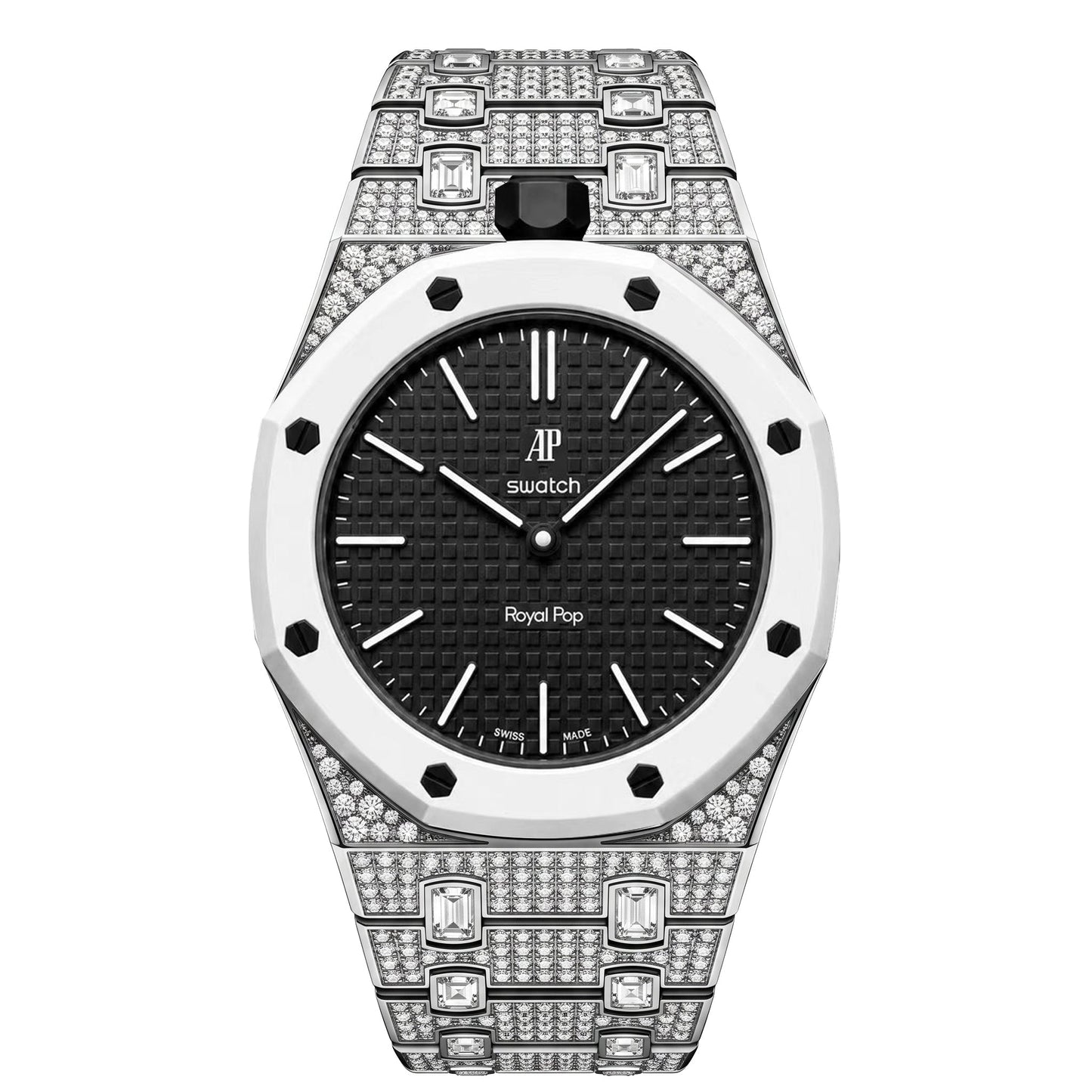 [Avelora]Royal Oak Pop Exclusive Bioceramic Case & Bioceramic Strap Full Diamond