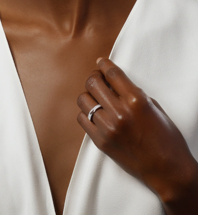 [Avelora]ALLIANCE LIENS VIDENCE PAVED DIAMOND 4MM RING