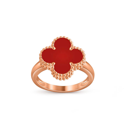 [Avelora]LUCKY CLOVER VINTAGE ROSE GOLD RING COLLECTION