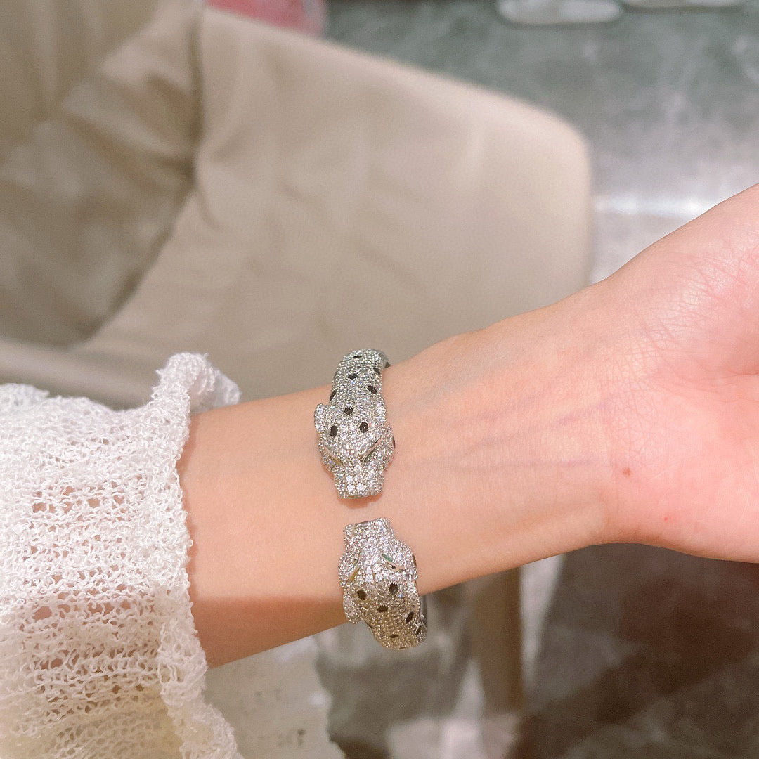 Avelora FULL-PAVÉ PANTHER WRAP BANGLE product view 7