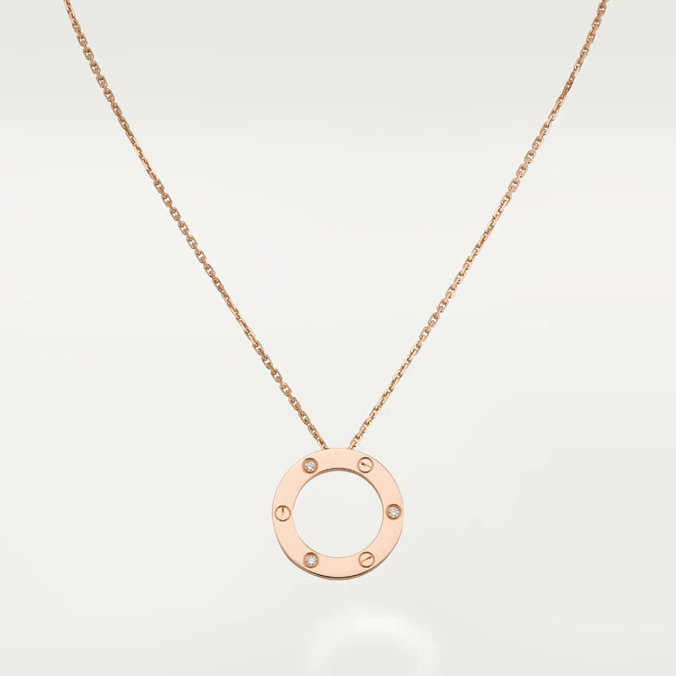 [Avelora Jewelry ]LOVE NECKLACE 16MM 3 DIAMONDS