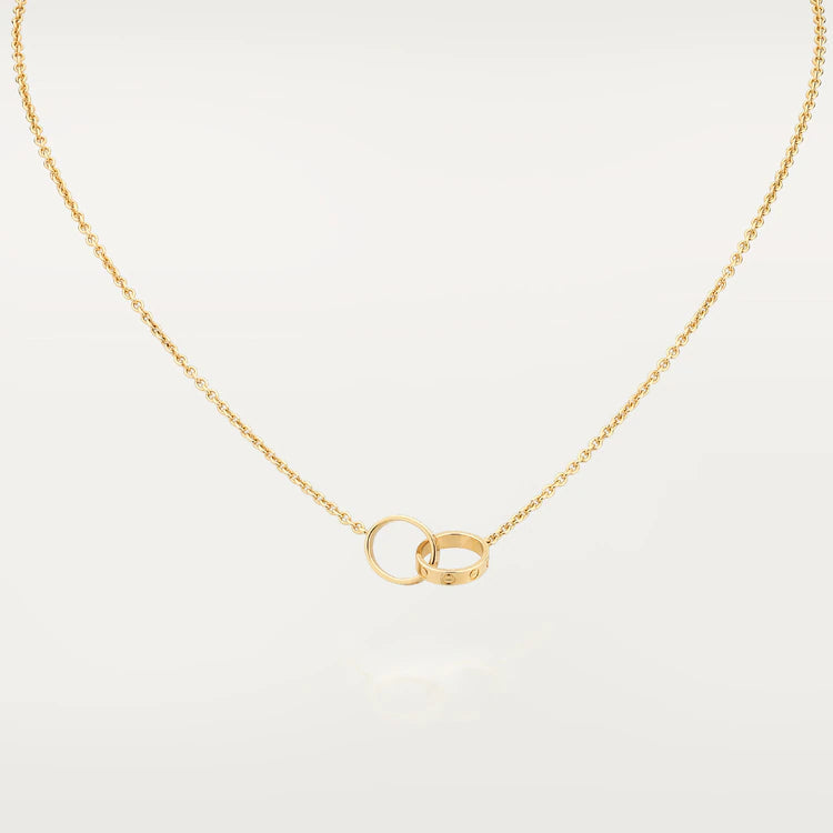 [Avelora Jewelry ]LOVE NECKLACE DOUBLE RING GOLD