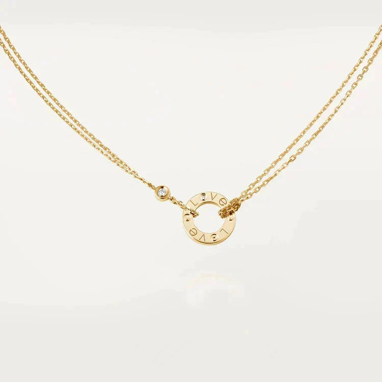 [Avelora Jewelry ]LOVE NECKLACE 16MM 2 DIAMONDS