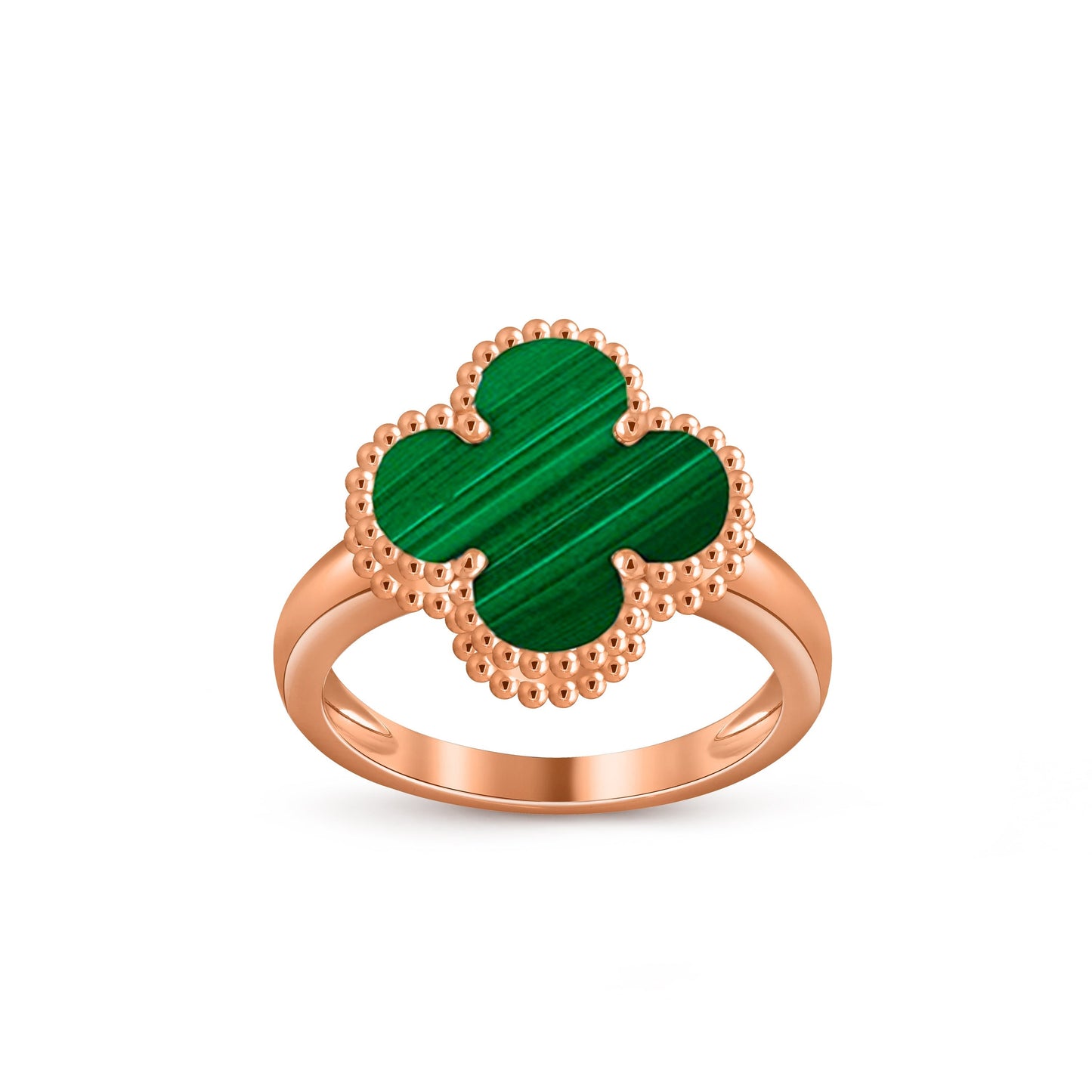 [Avelora]LUCKY CLOVER VINTAGE ROSE GOLD RING COLLECTION