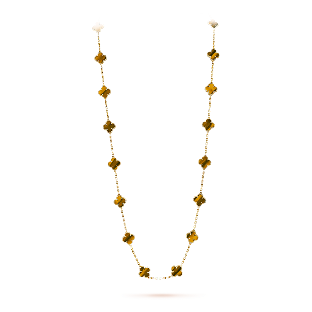 [Avelora Jewelry ]CLOVER 20 MOTIFS TIGER EYE ROSE GOLD
