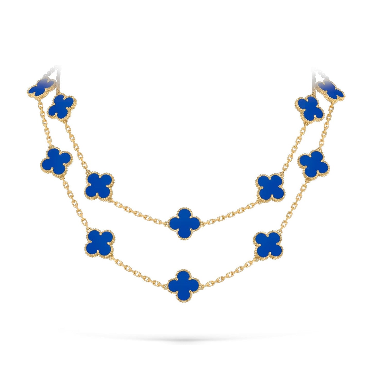 [Avelora]CLASSIC 20-MOTIF LUCKY CLOVER LONG NECKLACE GOLD COLLECTION