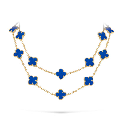 [Avelora]CLASSIC 20-MOTIF LUCKY CLOVER LONG NECKLACE GOLD COLLECTION