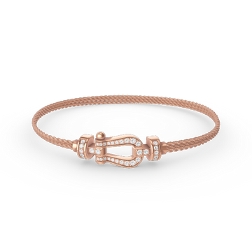 [Avelora Jewelry ]FORCE SMALL HORSESHOE  DIAMOND CHAIN ROPE BRACELET