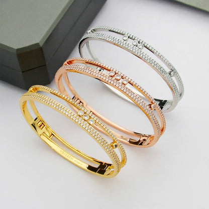 [Avelora]MOVE ROMANE PAVÉ DIAMOND BANGLE BRACELET
