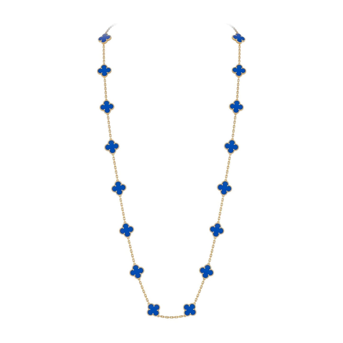 [Avelora]CLASSIC 20-MOTIF LUCKY CLOVER LONG NECKLACE GOLD COLLECTION