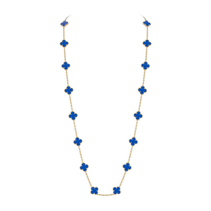 [Avelora]CLASSIC 20-MOTIF LUCKY CLOVER LONG NECKLACE GOLD COLLECTION