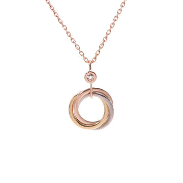 [Avelora Jewelry ]TRINITY SILVER GOLD PINK GOLD NECKLACE