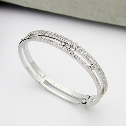 [Avelora]MOVE ROMANE PAVÉ DIAMOND BANGLE BRACELET