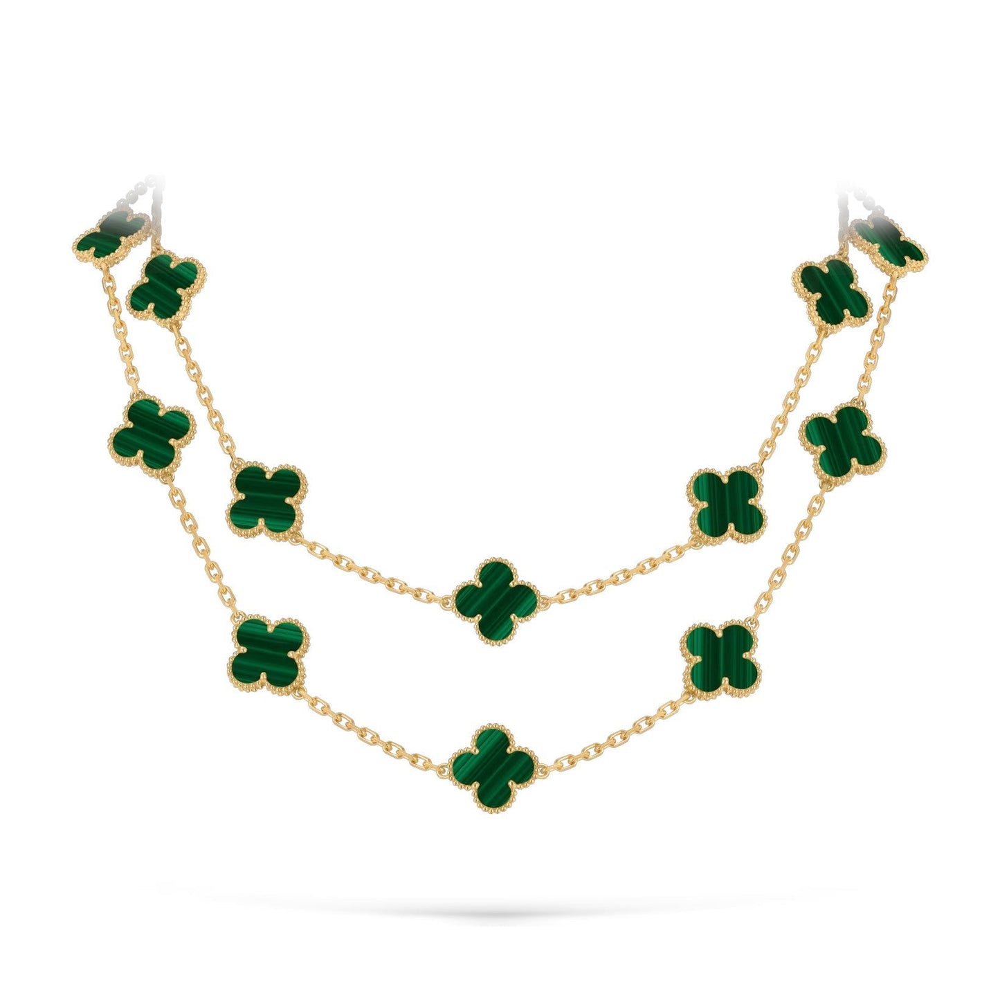 [Avelora]CLASSIC 20-MOTIF LUCKY CLOVER LONG NECKLACE GOLD COLLECTION