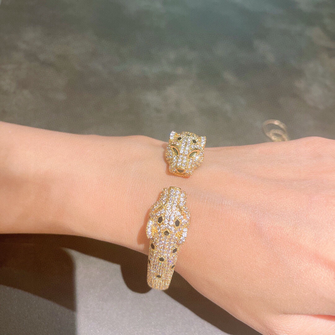 Avelora FULL-PAVÉ PANTHER WRAP BANGLE product view 6